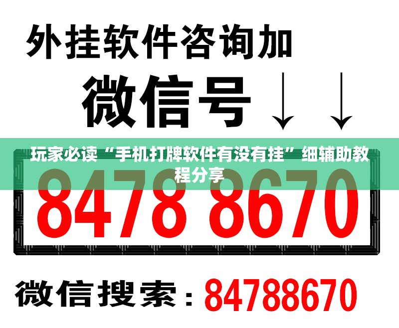 玩家必读“手机打牌软件有没有挂”细辅助教程分享